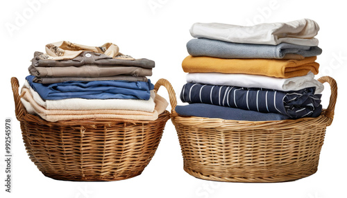 PNG pile of clothes isolated transparency background. Generative AI