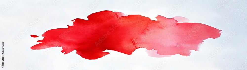 Fototapeta premium Vibrant red watercolor texture with organic patterns and smooth transitions