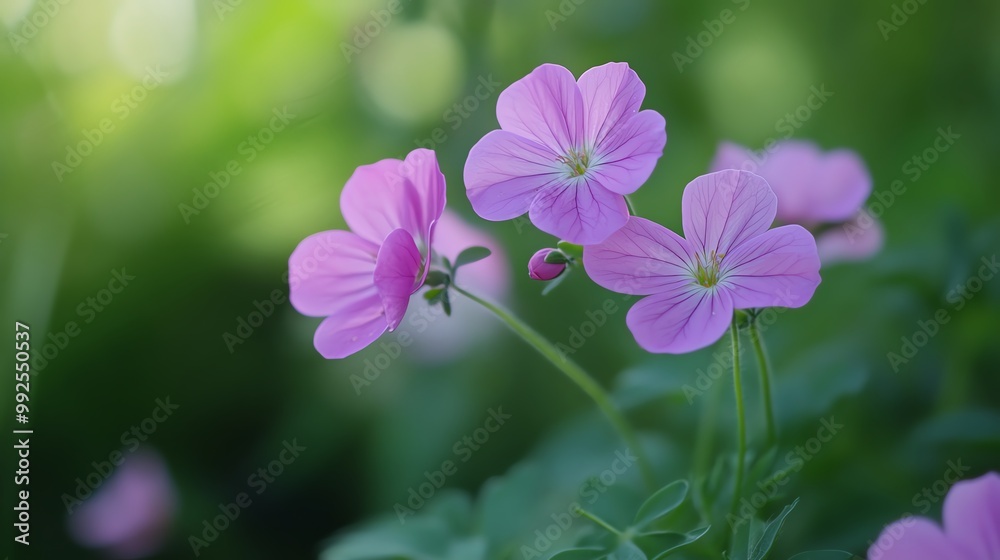 Delicate pink flowers blooming in a lush green garden, showcasing the beauty of nature and vibrant spring colors. Delicate pink flowers blooming in a lush green garden, showcasing the beauty of nature and vibrant spring colors.