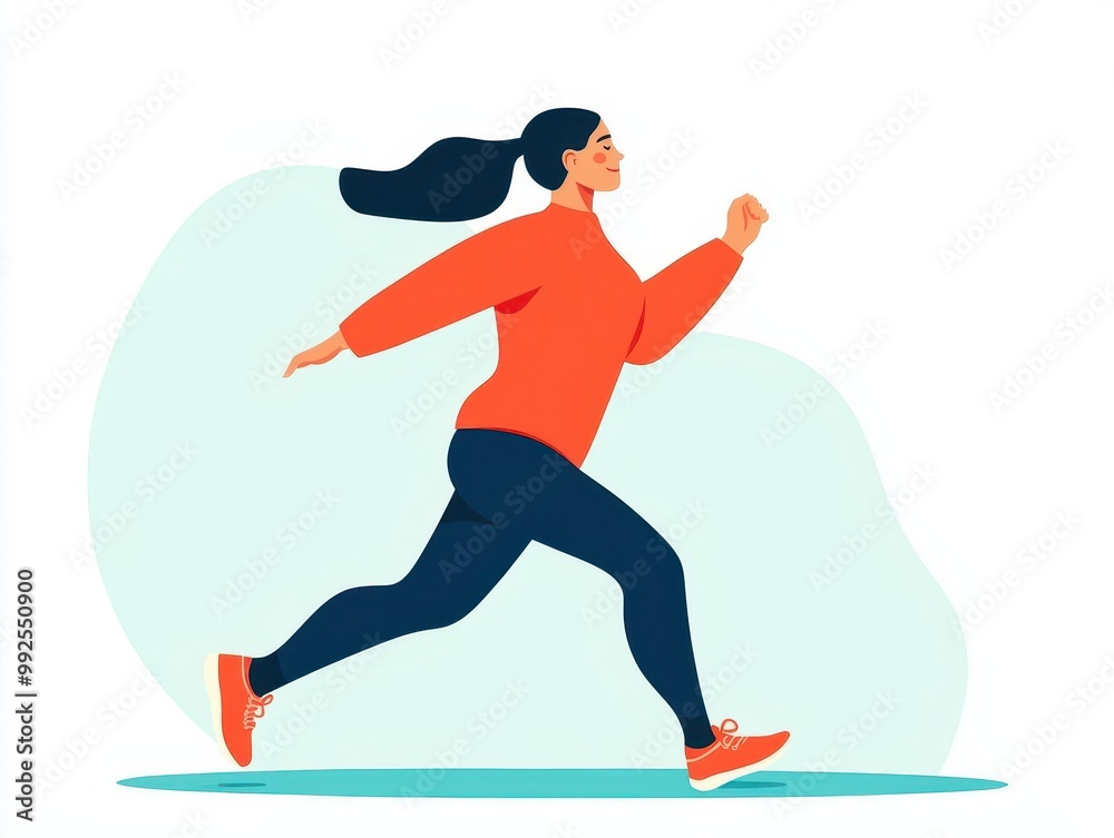 Obraz premium Dynamic stretches, active warm-up, flat design illustration