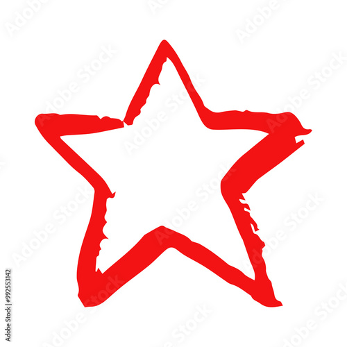 red star stroke element
