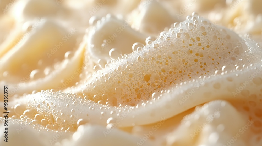 Close-up of Creamy Foam with Bubbles Close-up of Creamy Foam with Bubbles