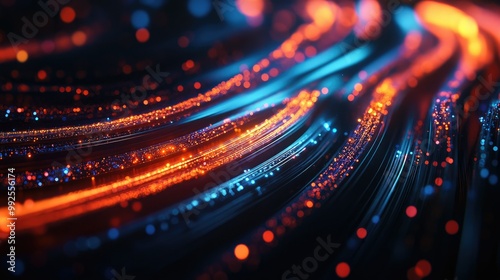 Vibrant Abstract Flow of Light and Color