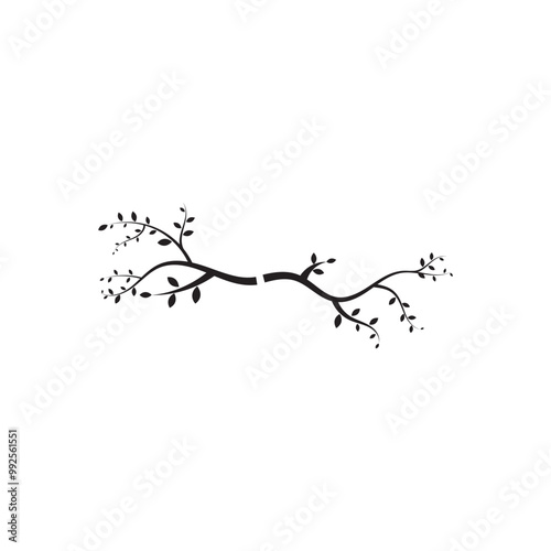 tree branch vector ilustration design template
