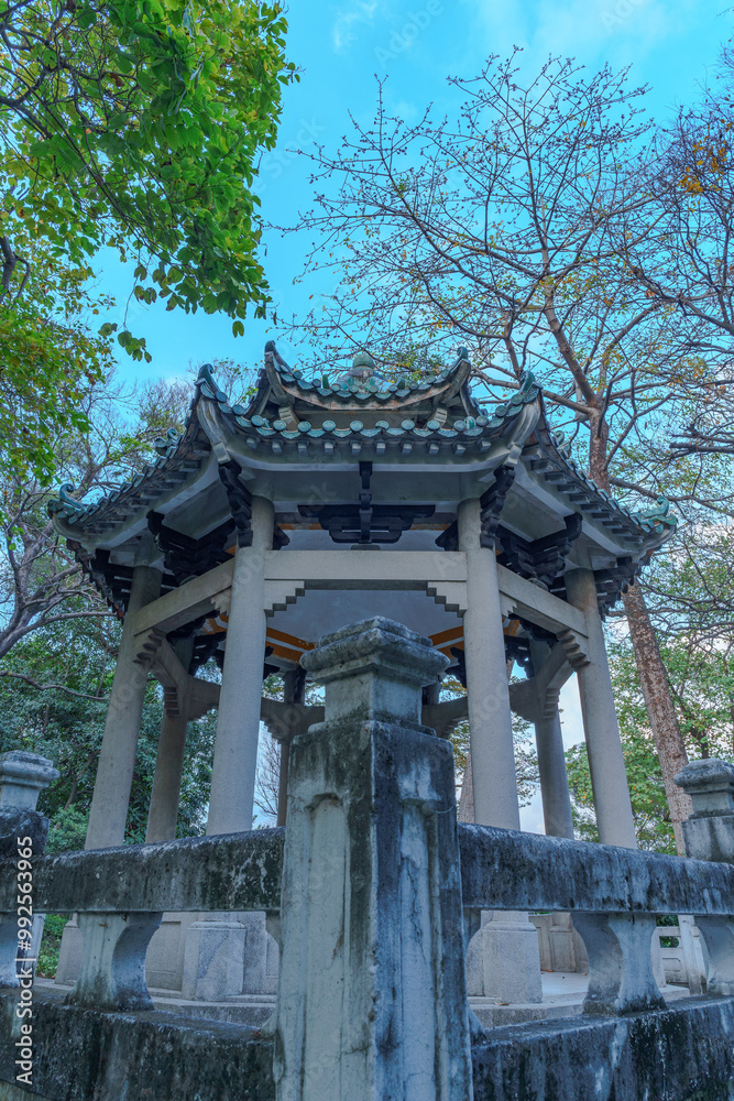 Traditional Chinese architectural pavilion in the park Traditional Chinese architectural pavilion in the park
