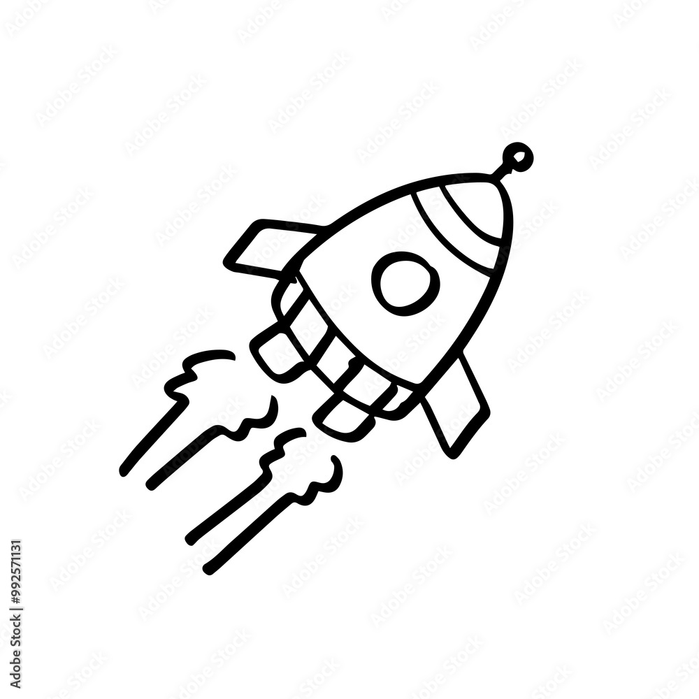 rocket cartoon element rocket cartoon element