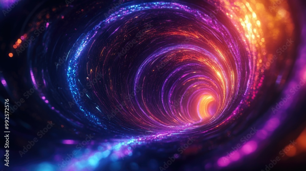 Luminous swirl trail effect in a dark space, featuring radiant neon lines and a glowing lens flare, creating a magical and futuristic atmosphere of swirling energy Luminous swirl trail effect in a dark space, featuring radiant neon lines and a glowing lens flare, creating a magical and futuristic atmosphere of swirling energy