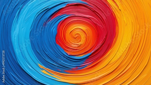 Abstract rendering of swirling Holi colors, mixing vibrant hues like a dynamic, joyful painting