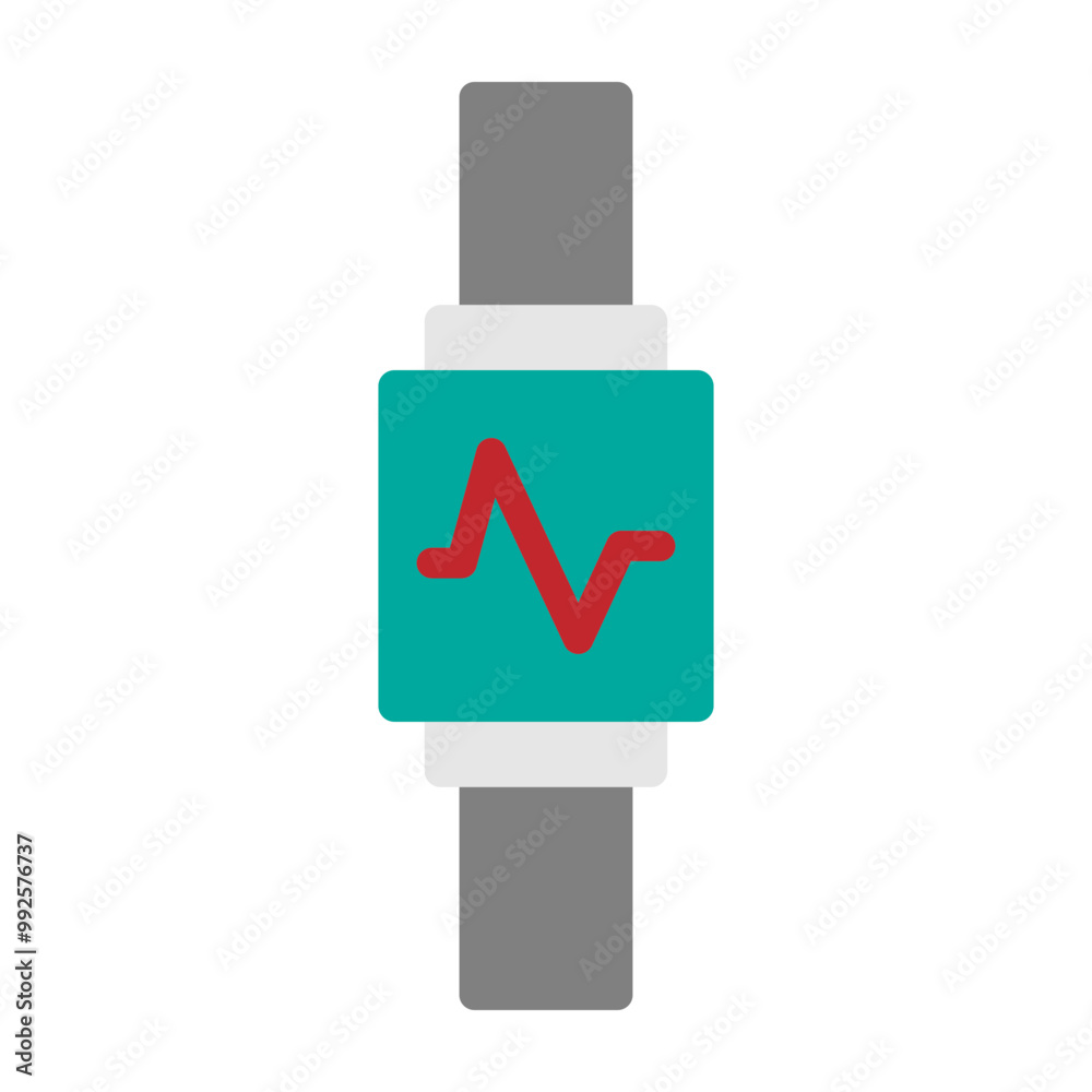 Fitness Tracker Vector Flat Icon Design Fitness Tracker Vector Flat Icon Design