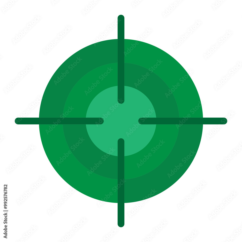 Shooting Target Vector Flat Icon Design