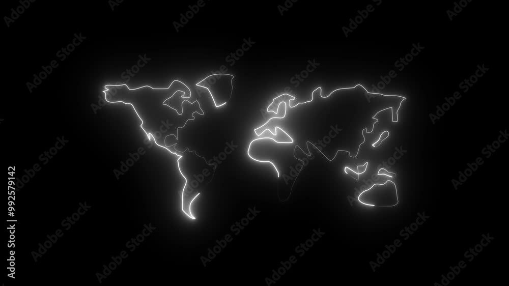 World Map Animation With Global World Map Icon Animation Targets On The