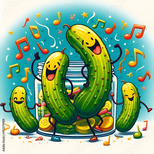 Illustration of pickles 
