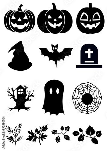 set of halloween icons