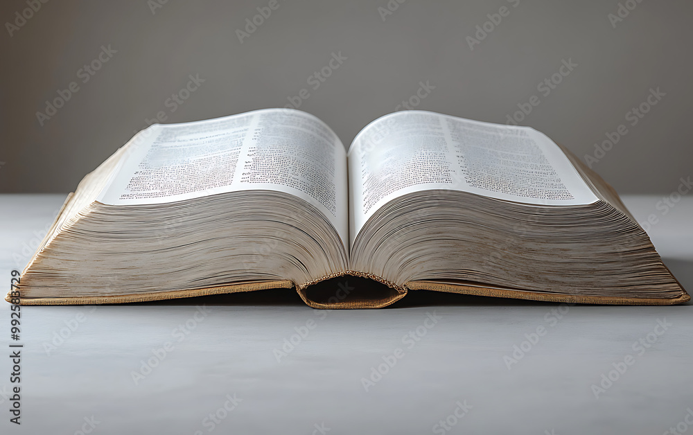 Obraz premium Blank Page Mockup: Open Book Template for Design