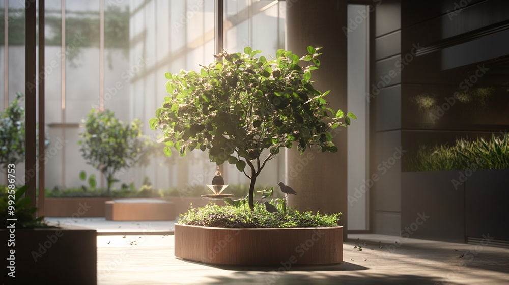 Indoor Plant with Modern Design Elements Indoor Plant with Modern Design Elements