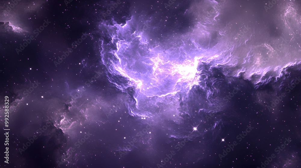 Fototapeta premium Colorful Cosmic Nebula in Purple Hues