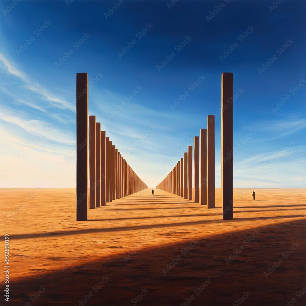 Fototapeta premium Dream Surreal Landscapes Vanishing Point Perspective