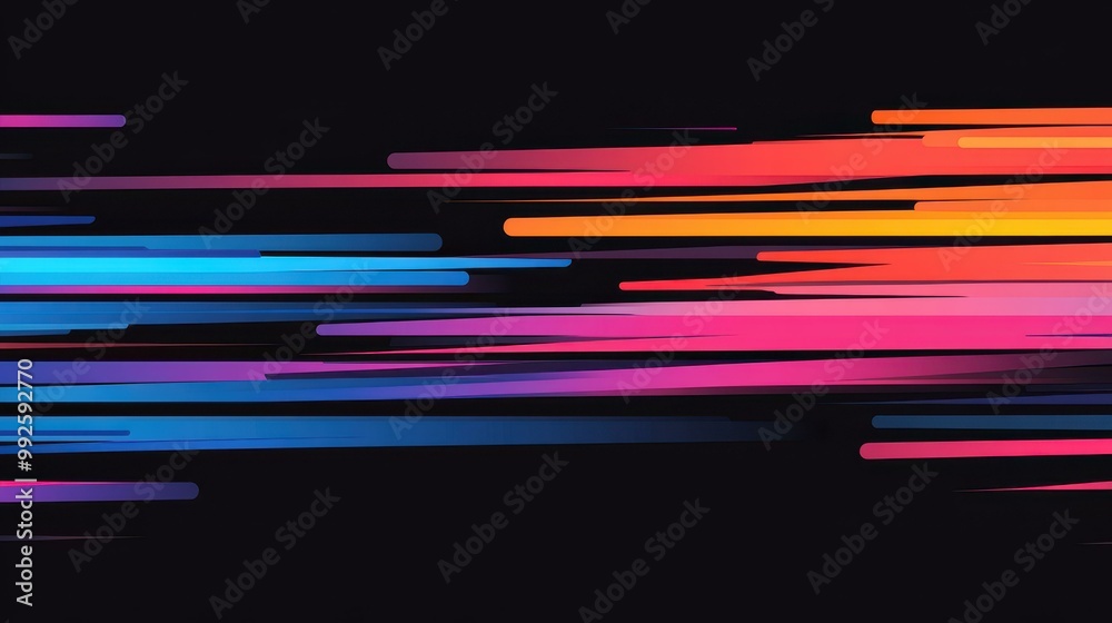 Vibrant 2D vector lines dance across a dark background, creating a smooth and playful animation of hues and textures. Vibrant 2D vector lines dance across a dark background, creating a smooth and playful animation of hues and textures.