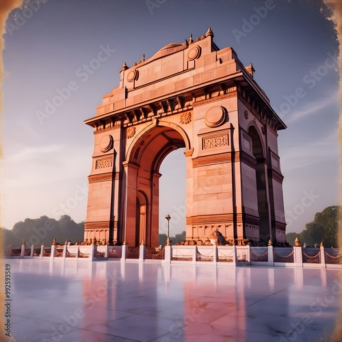 India Gate with Dreamlike Effect