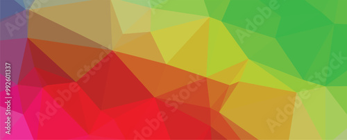 Gradient multicolor polygon pattern. Low poly design. Vector illustration 