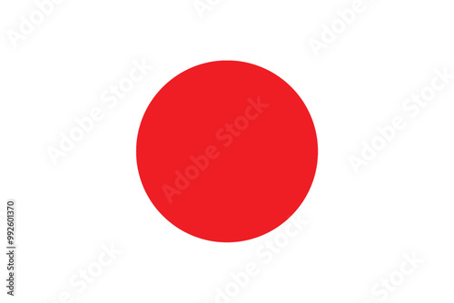 Nationall flag of Japan. Vector illustration
