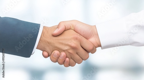 Professional handshake in a business setting