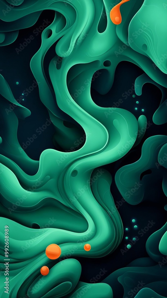Obraz premium Abstract Organic Dynamic Perspective