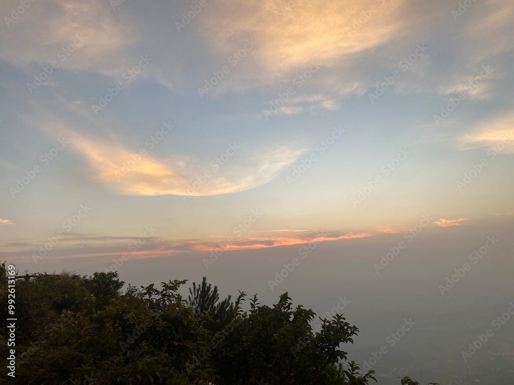 Fototapeta premium sunset over the mounttain