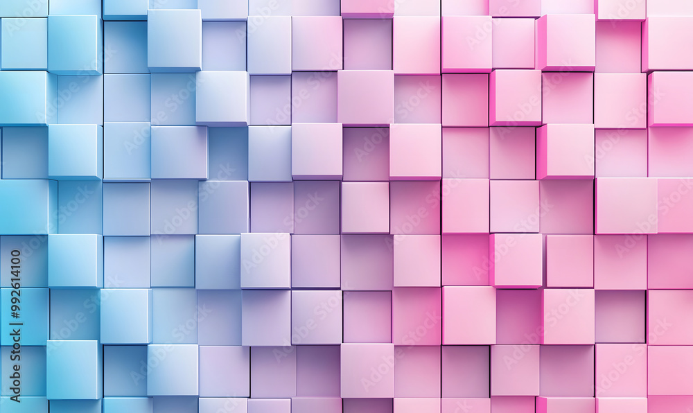 Pastel Cubes with Soft Gradient Lighting in 3D Geometric Patterns Design Pastel Cubes with Soft Gradient Lighting in 3D Geometric Patterns Design