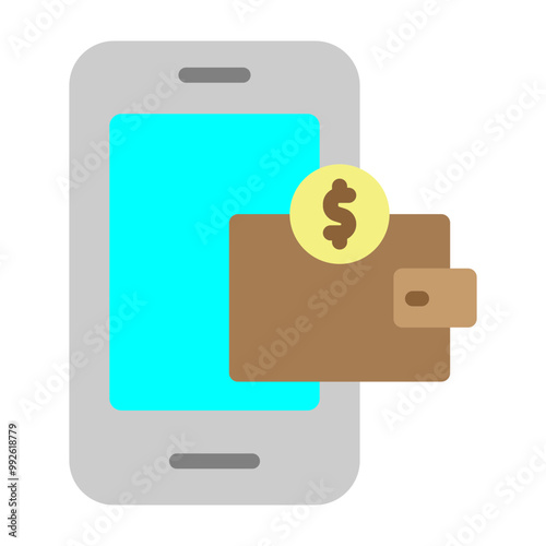 Free Download Digital Wallet Vector Flat Icon Design - GFXLoad