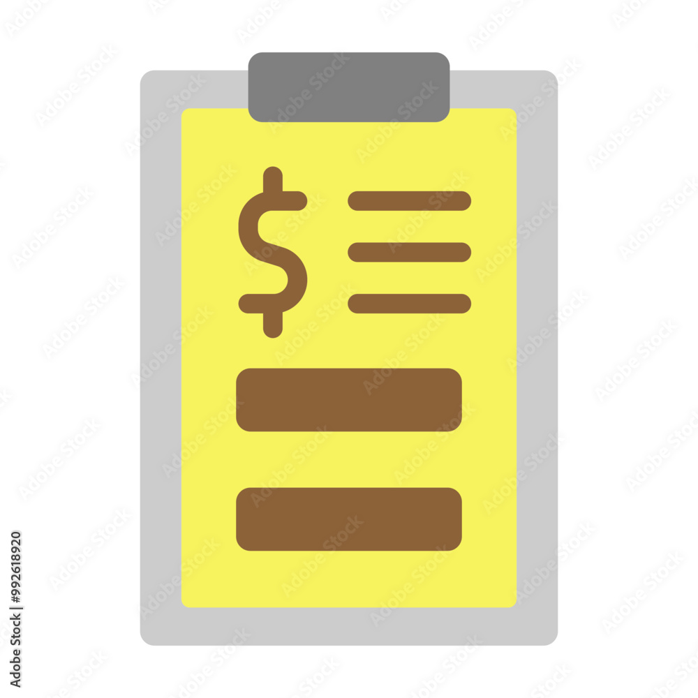 Obraz premium Invoice Vector Flat Icon Design