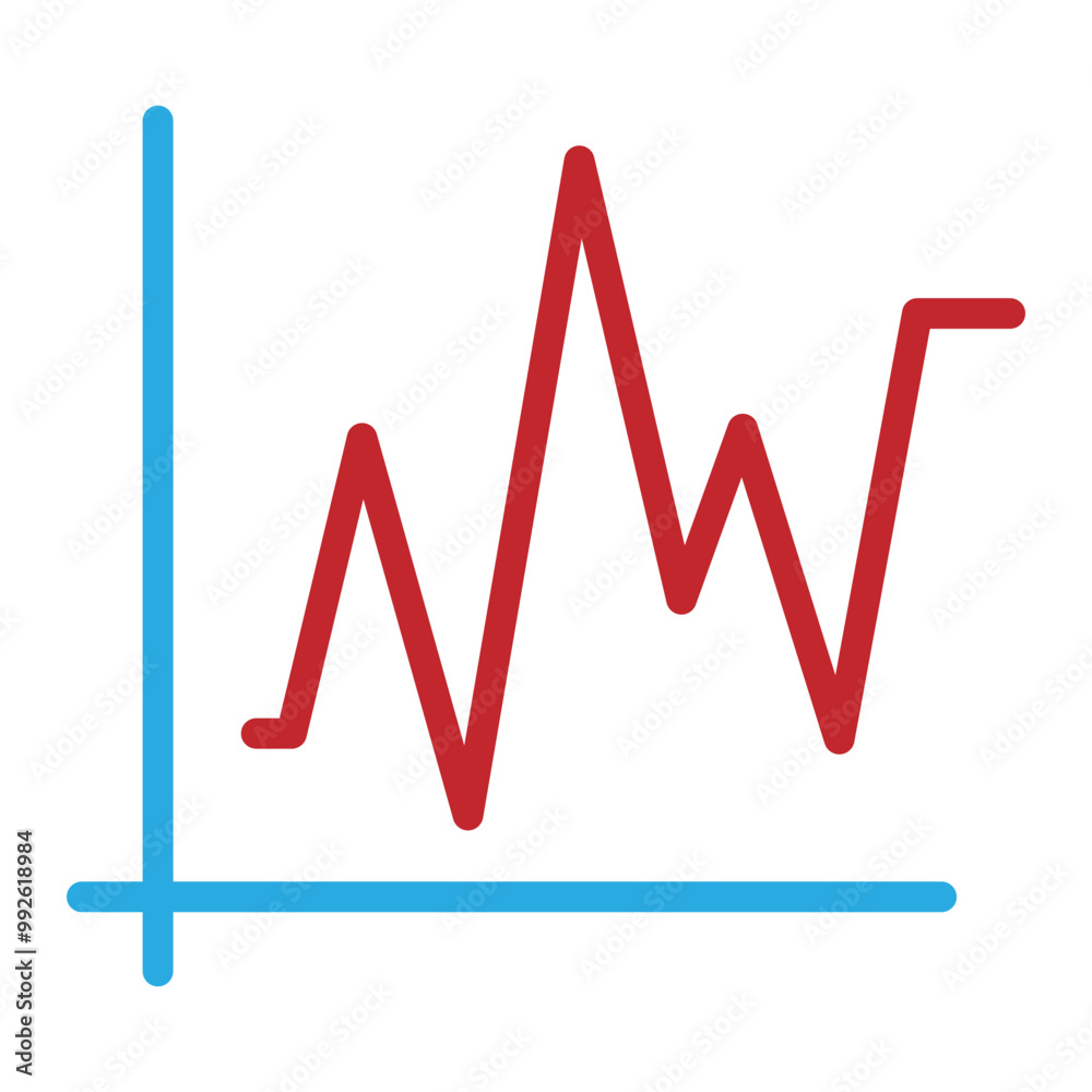 Trading Graph Vector Flat Icon Design Trading Graph Vector Flat Icon Design
