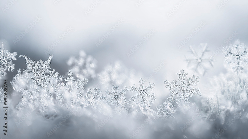 Christmas winter background with snowflakes and copy space Christmas winter background with snowflakes and copy space