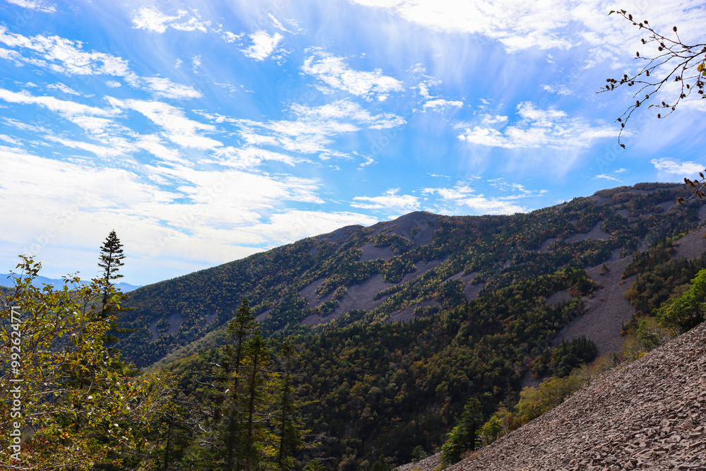 Naklejka premium Hiking. Mountain recreation. Tourism and hiking.