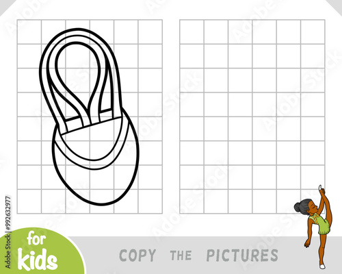 Copy the picture, education game for kids, Rhythmic gymnastic half toe shoes