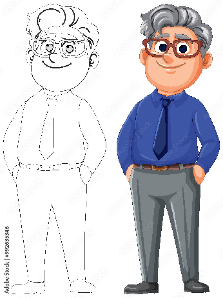 Obraz premium Businessman Character Vector Illustration