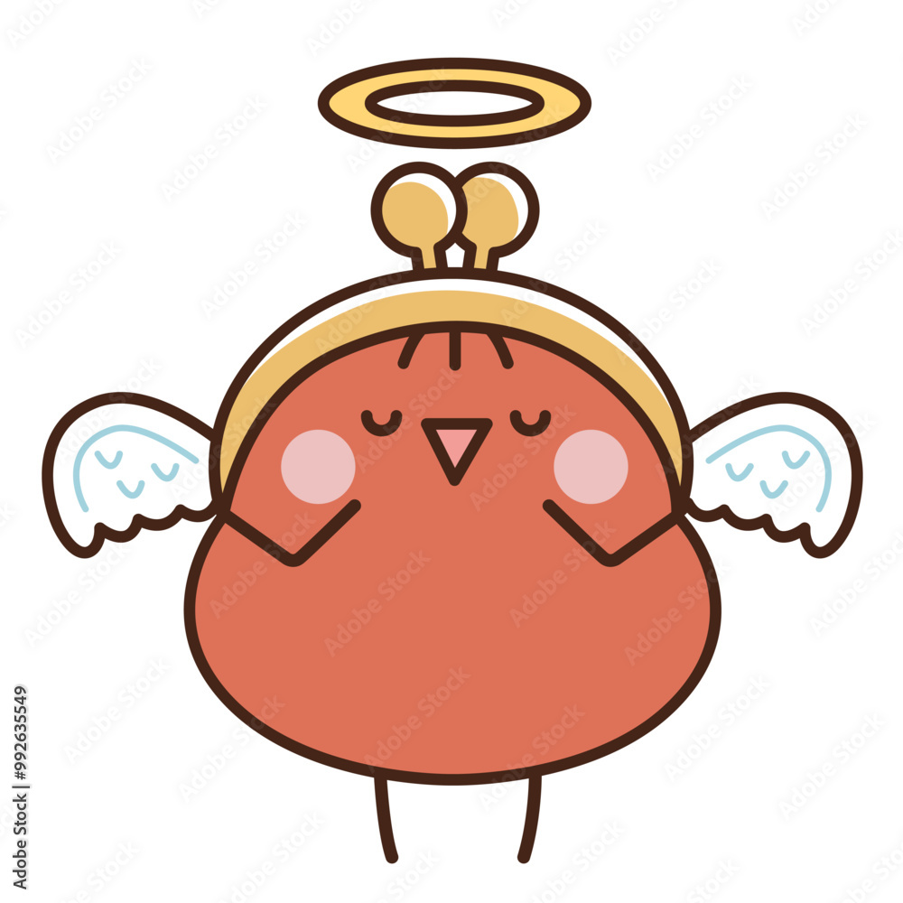 Obraz premium 天使になっているがま口財布