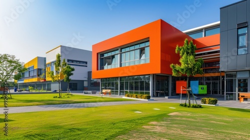 Technical school building with a sign outside photo