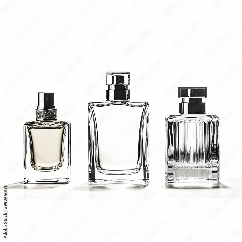 Set of men perfume on white background Set of men perfume on white background