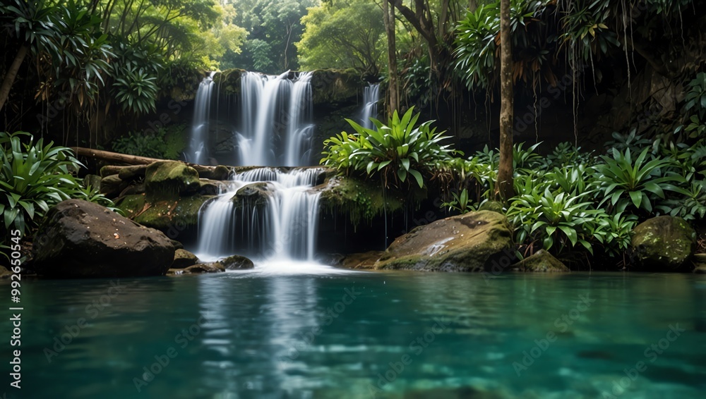 waterfall in the jungle waterfall in the jungle