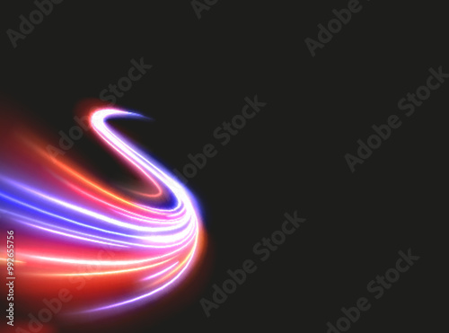 Modern abstract high-speed motion effect. Futuristic dynamic motion technology. Motion pattern for banner or poster design background idea. Vector