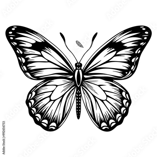 butterfly black silhouette logo design 