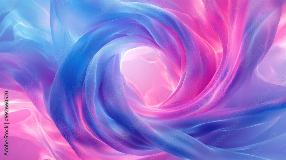 Abstract Swirling Fabric in Pink and Blue Abstract Swirling Fabric in Pink and Blue