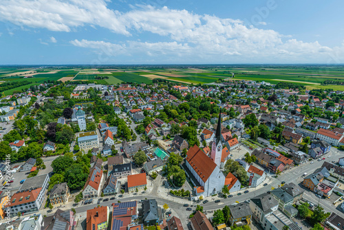 Ausblick auf Schwabmünchen bei Augsburg photo