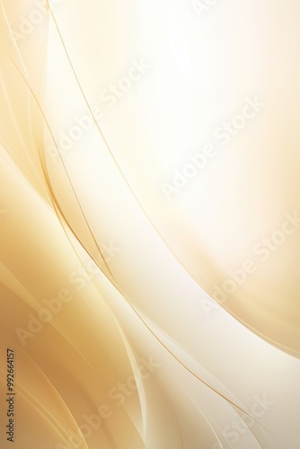 Abstract white background with gold wave