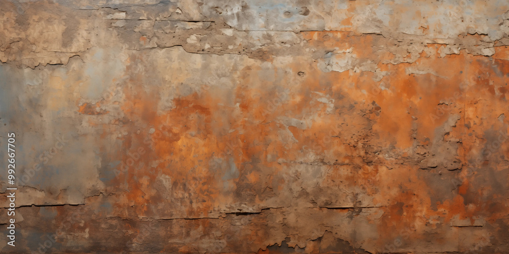 Grunge Texture Cracked Brown and Orange Wall Grunge Texture Cracked Brown and Orange Wall