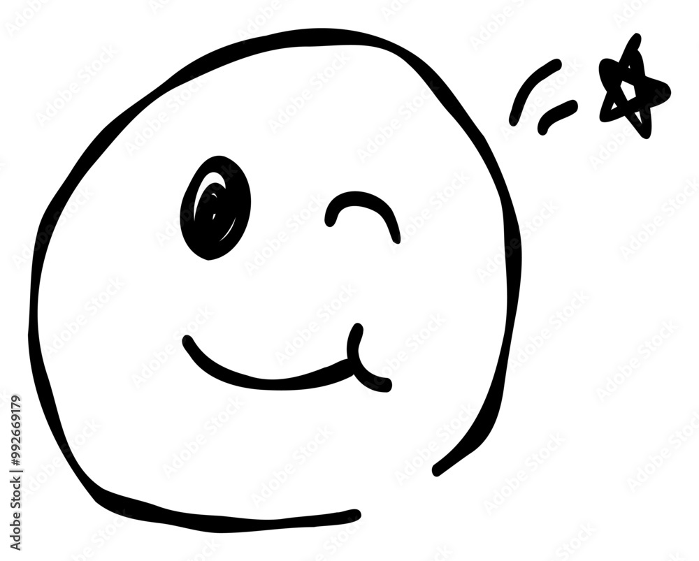 Hand-drawn emojis and emoticons expressing smiles, winks, and a bit of sadness. These materials, drawn in a pen-drawing style, feature simple and cute designs. Hand-drawn emojis and emoticons expressing smiles, winks, and a bit of sadness. These materials, drawn in a pen-drawing style, feature simple and cute designs.