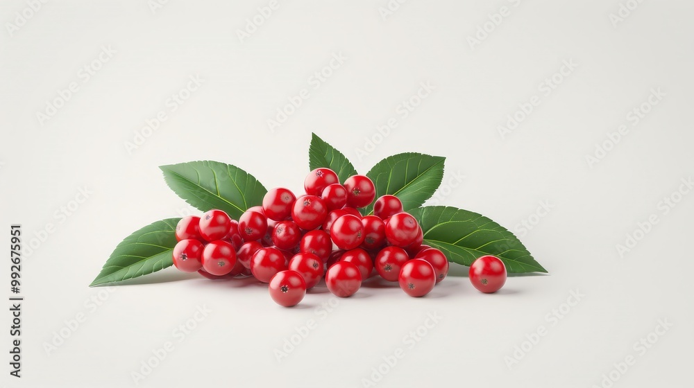 Fresh 3D amelanchier berries with vibrant colors on a white background Fresh 3D amelanchier berries with vibrant colors on a white background
