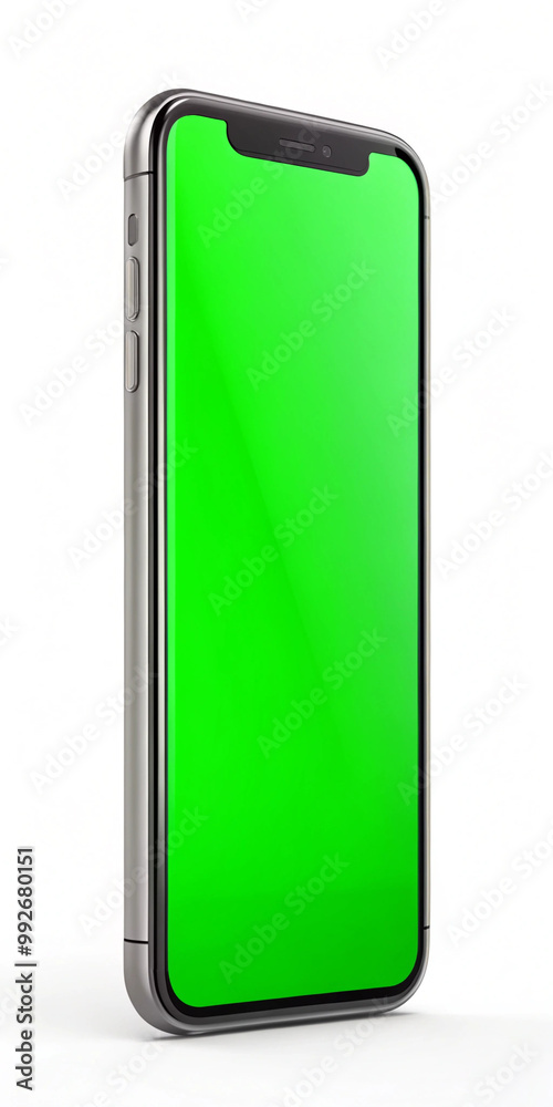 A sleek smartphone mockup featuring a vibrant green screen, perfect for showcasing app designs or advertisements on a minimalistic background. A sleek smartphone mockup featuring a vibrant green screen, perfect for showcasing app designs or advertisements on a minimalistic background.