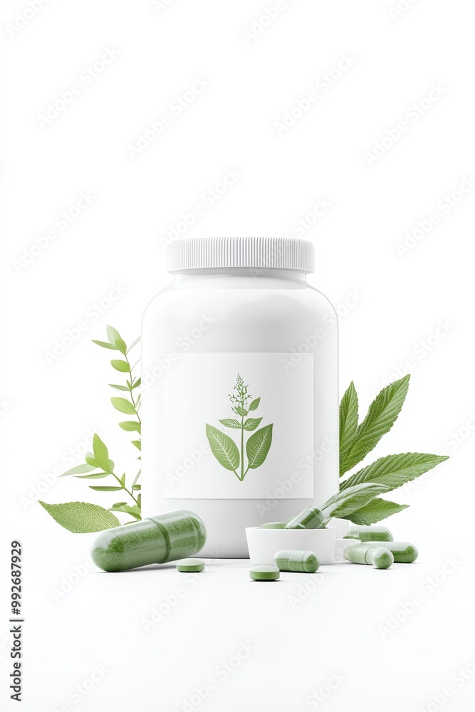 A modern, stylish ecommerce website about plantbased supplements, concept with a clean layout and a refreshing mint green color palette No text or logos should appear in the image